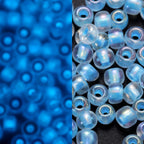 Glow In The Dark Seed Glass Beads 3mm Multicolor Stripes 1800pcs 2