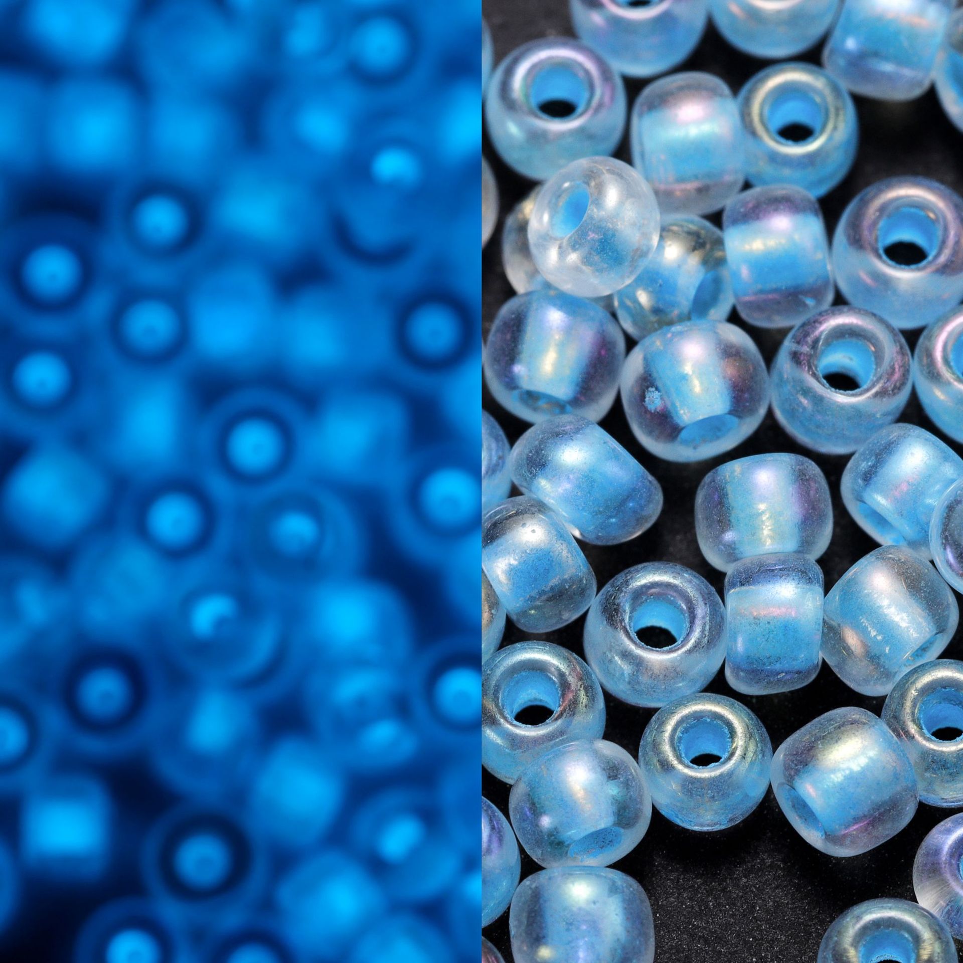 Glow In The Dark Seed Glass Beads 3mm Multicolor Stripes 1800pcs 2