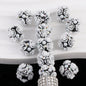 Flower Cluster Clay Beads 13mm Vintage Rose Polymer 10pcs 8