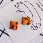 Lampwork Glass Beads Cube 16mm Vintage Cow and Zebra Pattern 10pcs 6