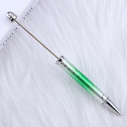 Beadable Ballpoint Pen UV Plating Starry Sky Sequins Gradient Colorful 8
