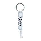 Wooden Sports Ball Beaded Keychain Colorful Handmade Design 5