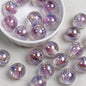 Glitter Resin Beads 16mm Round Clear Light Color 10pcs 9
