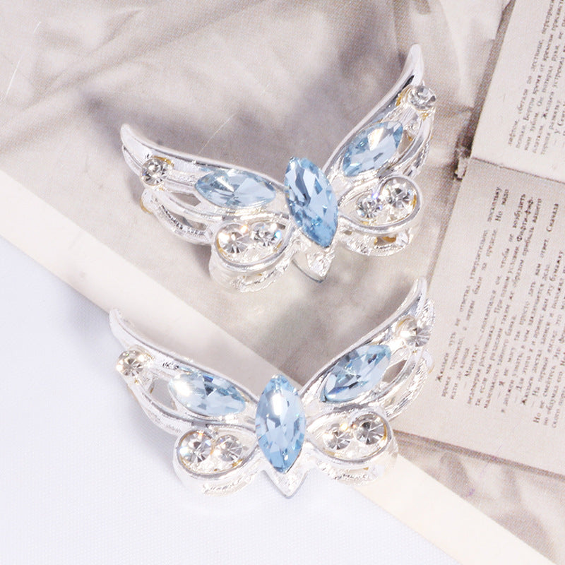 Butterfly Rhinestone Beads Alloy Sparkling Wings 2pcs 7