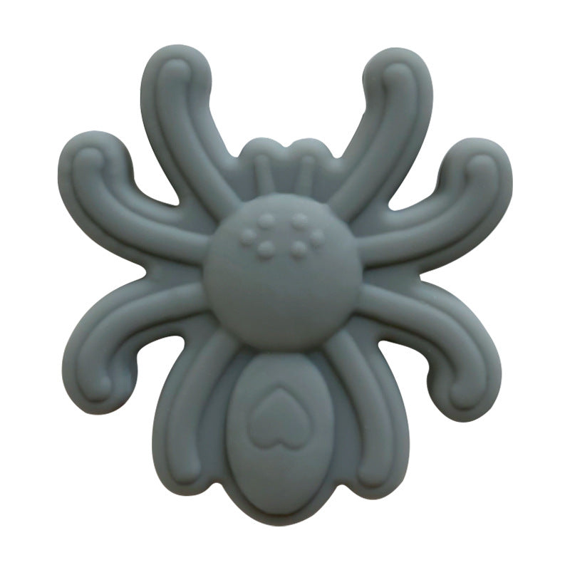 Silicone Focal Beads Spider Solid Color Smooth Texture 20pcs 8