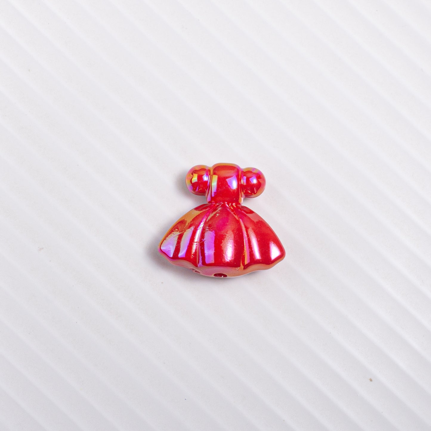 UV Plating Skirt Acrylic Beads 26mm Colorful Shimmering 20pcs 7
