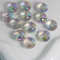 UV Plating Faceted Acrylic Spacer Beads 17.6mm Transparent Pastel 50pcs 4