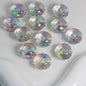 UV Plating Faceted Acrylic Spacer Beads 17.6mm Transparent Pastel 50pcs 4
