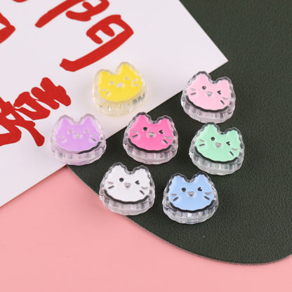 Transparent Enamel Lollipop Series Acrylic Beads 20-30mm Playful Mixed 20pcs 15