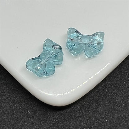 Transparent Bow Glass Beads 14mm Clear Mix 100pcs 9