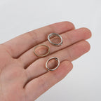 Oval CCB Plastic Bead Frame 12mm x 15mm Metallic Mix 100pcs 4
