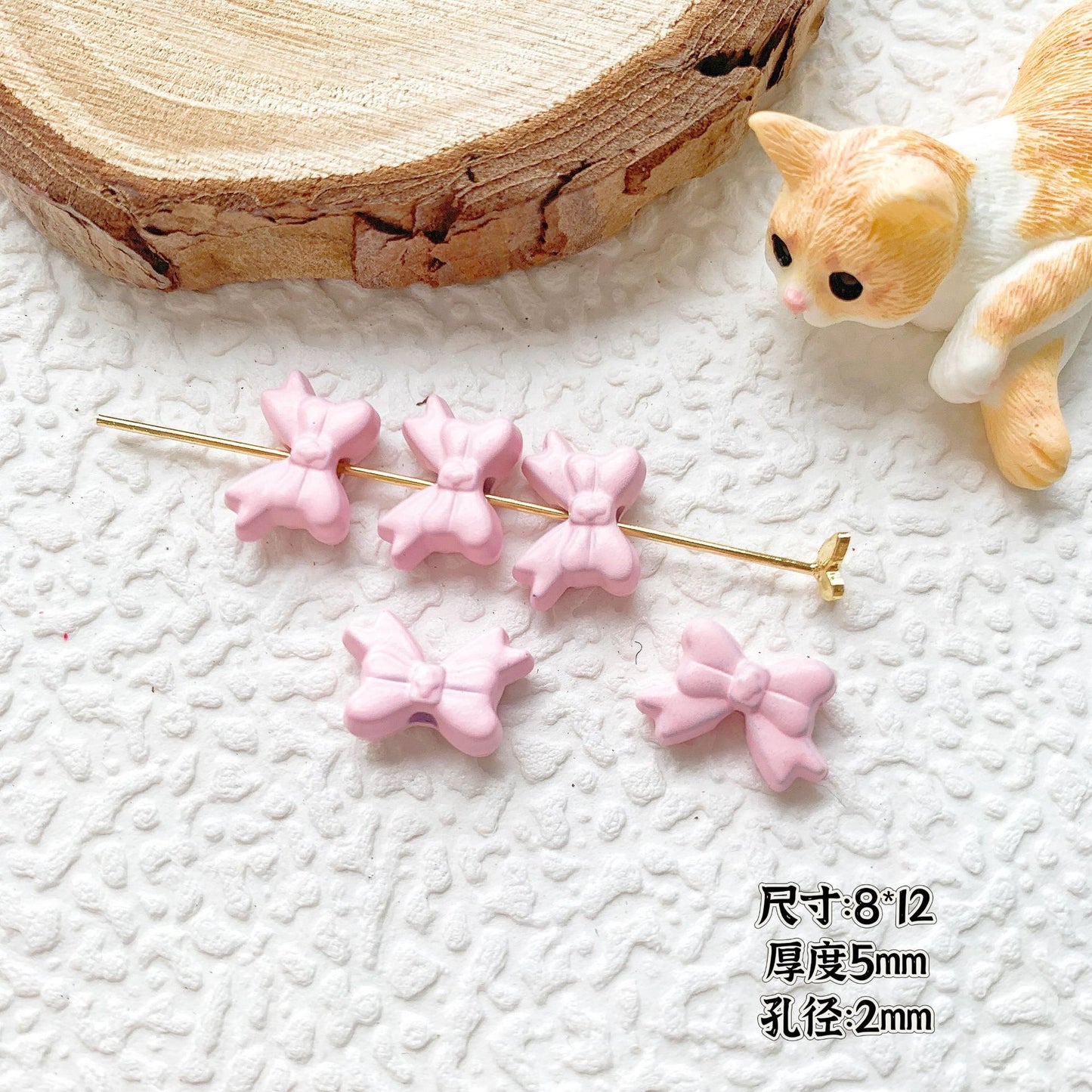Bow Ballet Shoe Metal Beads Decorative Pastel Painted 20pcs 11