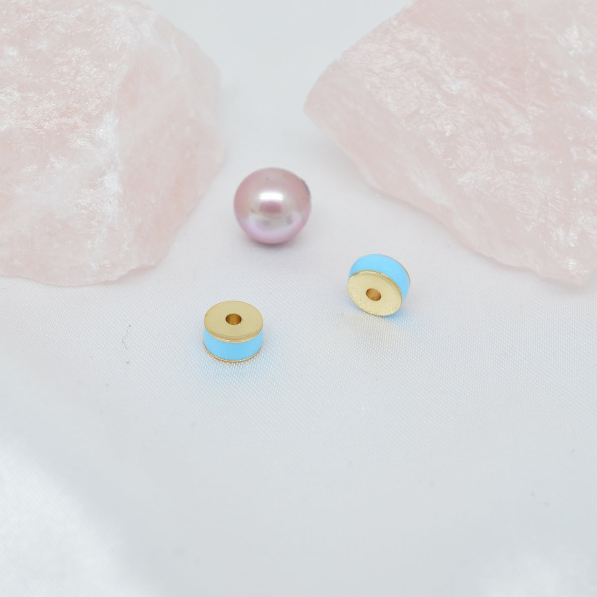 Brass Round Spacer Beads 6mm Colorful Enamel 10pcs 4