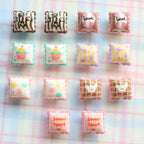 Cartoon Lace Pillow Acrylic Beads 19mm Colorful Mixed 20pcs 2