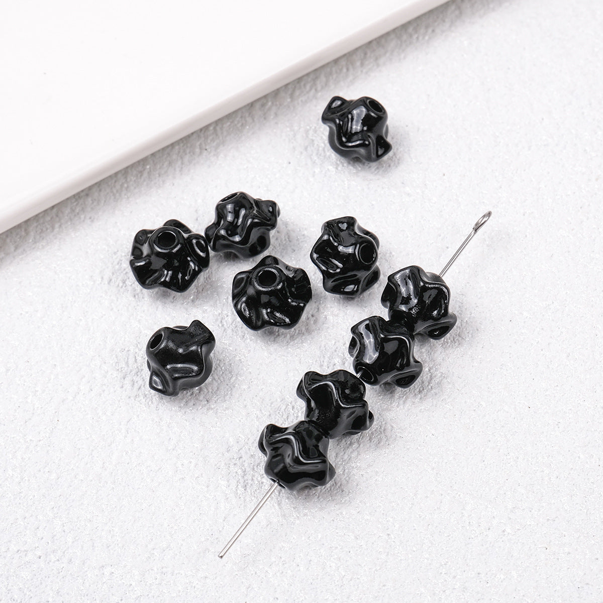 Acrylic Irregular Trim Spacer Beads 10mm 50pcs 10