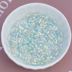 Acrylic Peanut Spacer Beads 4x6mm Transparent Plating Filled 50pcs 3