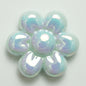 UV Plating Flower Acrylic Beads 32mm Glossy Pastel Large 20pcs 12