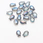 Electroplated Fish Glass Beads 10x14mm Japanese Style Perforated 30pcs 12