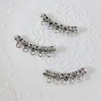 Tube Metal Beads 34.7x12.5mm Hollow Vintage Totem Pattern 30pcs 3