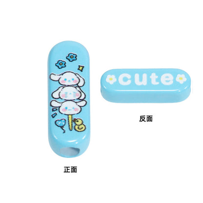 Printed Square Acrylic Beads 20mm Sanrio Candied Hawthorn Skewers 10pcs 12