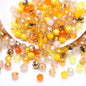 Faceted Football Glass Beads 8mm Electroplated Multicolor 50pcs 8