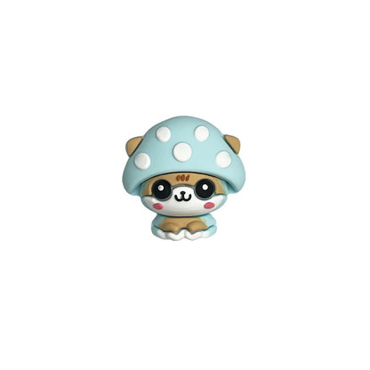 Silicone 3D Focal Beads Mushroom with Smiling Faces 20pcs 8