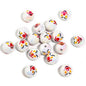 Plating Round Acrylic Beads 16mm Joker Smiley Face Glossy 50pcs 7