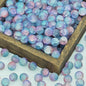 Frosted Round Glass Beads 10mm Muted Pastels Earth Tones 50pcs 10
