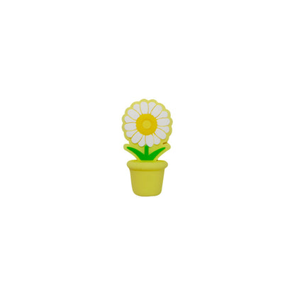 Silicone 3D Focal Beads Potted Daisy Holding Pot 20pcs 9