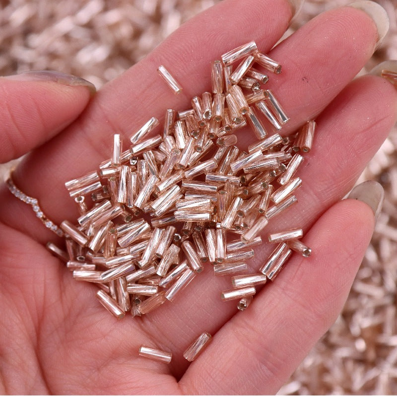 Plating Metallic Color Twisted Bugle Glass Beads 6mm 2500pcs 4