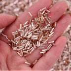 Plating Metallic Color Twisted Bugle Glass Beads 6mm 2500pcs 4
