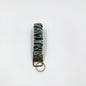 Satin Scrunchie Wristlet Keychain Solid Colors Antique Bronze Rings 2pcs 9