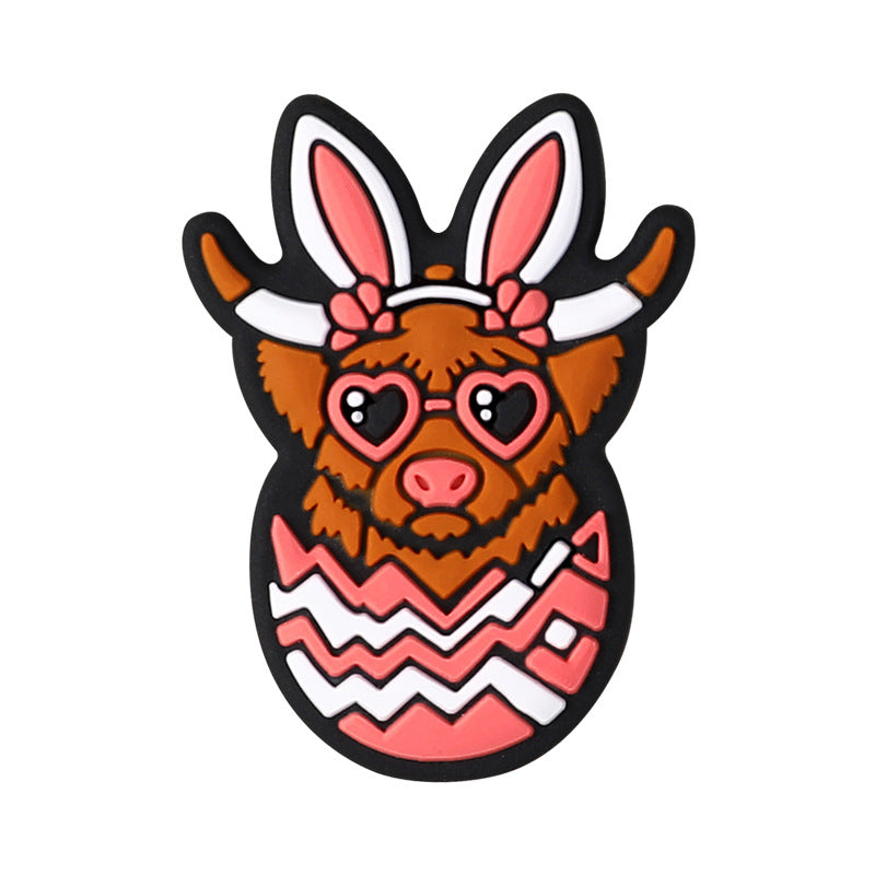 Silicone Focal Beads Easter Bunny Egg Rabbit Ears 20Pcs 4
