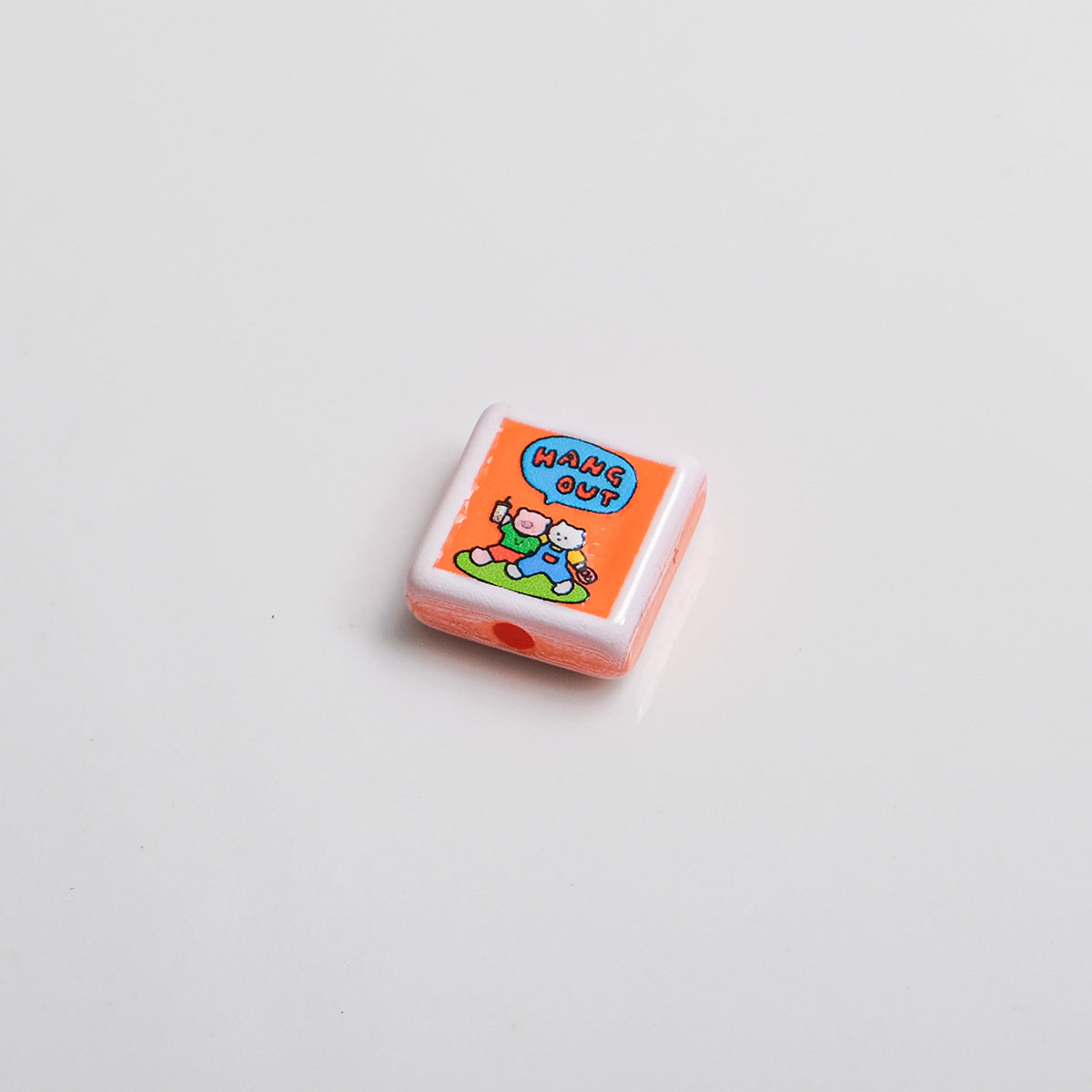Polaroid Square Acrylic Beads 25mm Mini Camera Designs 10pcs 26