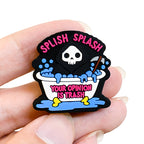Silicone Focal Beads Halloween Skeleton Bold Bathtub Neon Text 20pcs 5