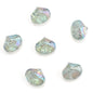 Electroplated Spiral Shell Glass Beads 14mm Iridescent Colors 30pcs 13