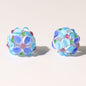 Lampwork Glass Beads Handmade Flower Ball 15mm Multicolor 10pcs 7