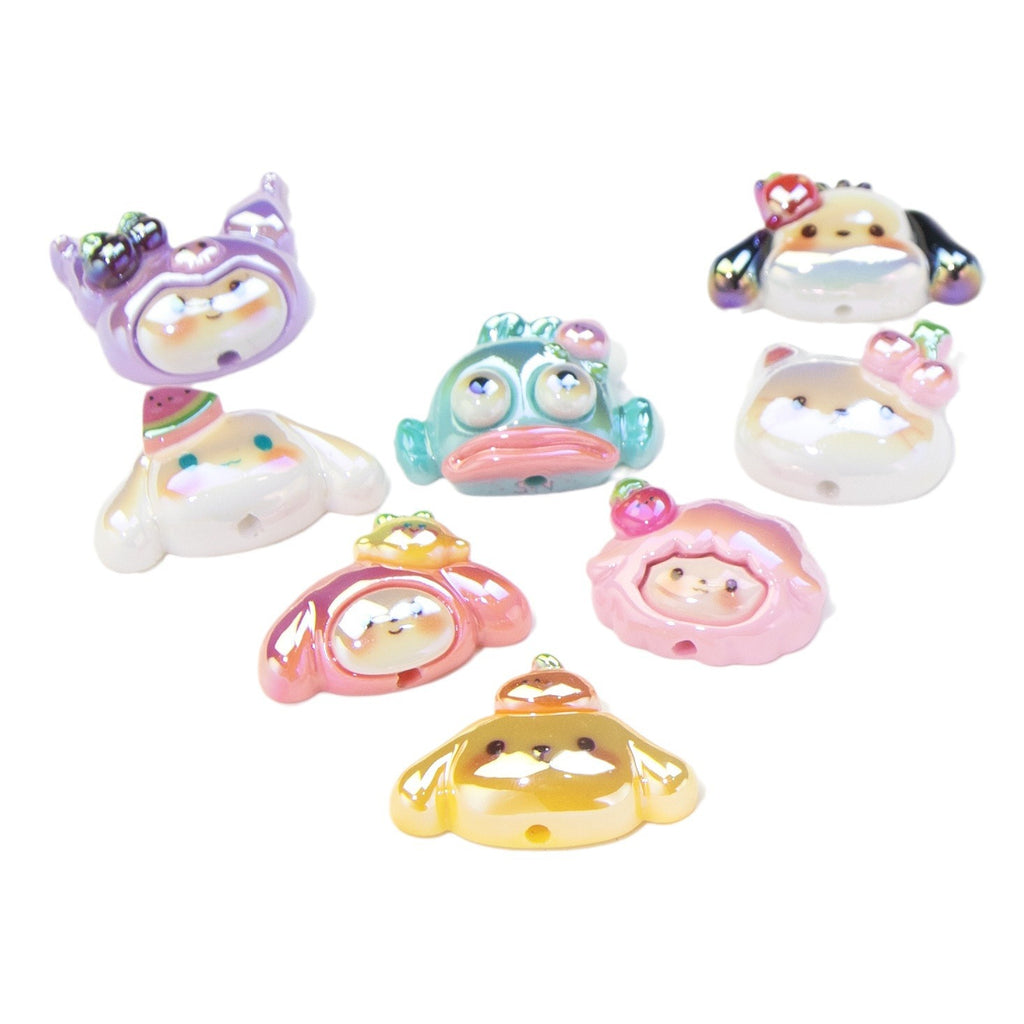 Fruit Sanrio Series Resin Beads Playful Iridescent 20pcs 5
