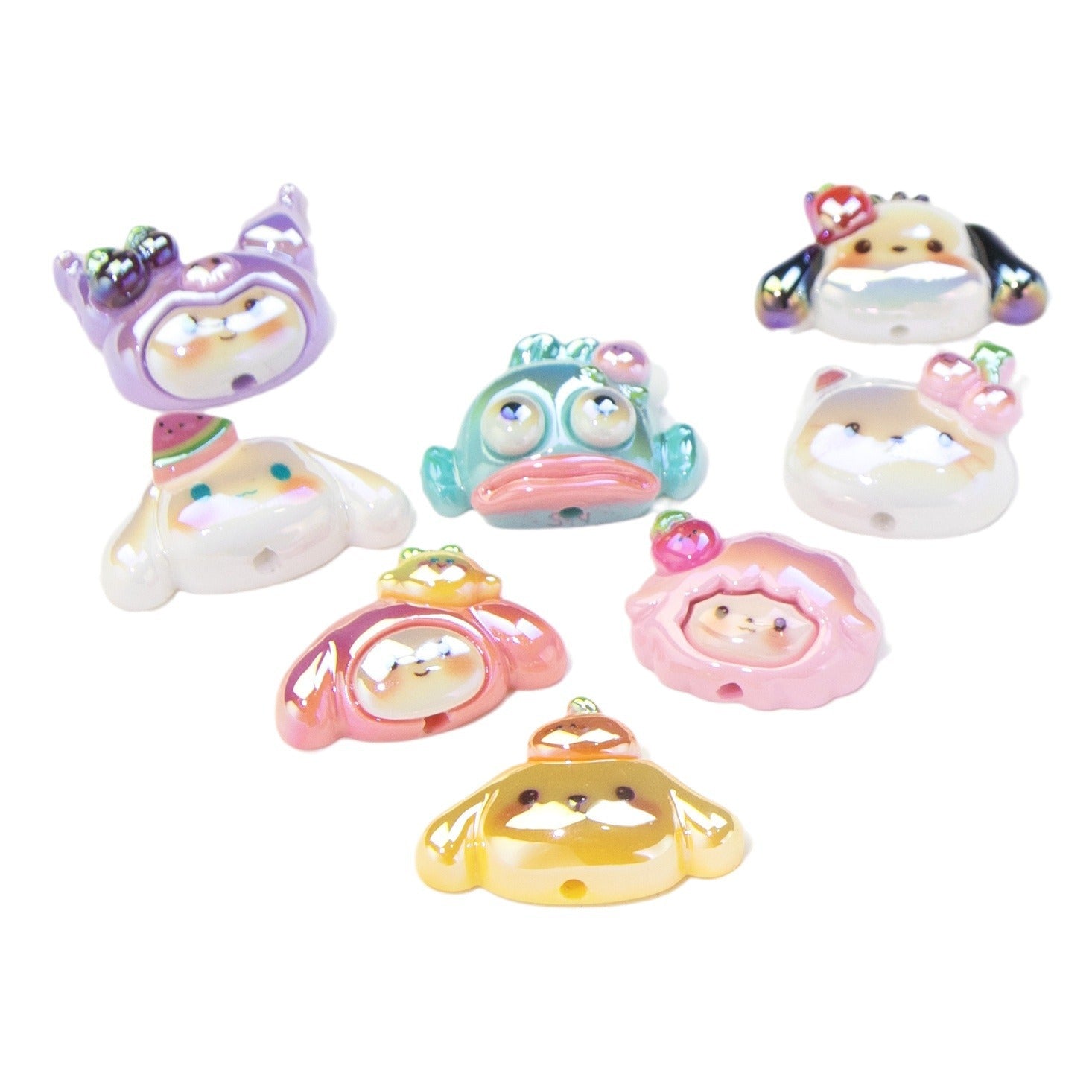 Fruit Sanrio Series Resin Beads Playful Iridescent 20pcs 5