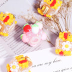Honey Winnie Acrylic Beads 23mm Rhinestone Painted 6pcs 3