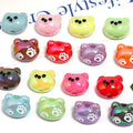 UV Plating Raccoon Acrylic Beads 14mm Solid Color Glossy 50pcs