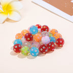 Rhinestone Bubblegum Beads 16-20mm Colorful Resin Sparkle 10pcs 2