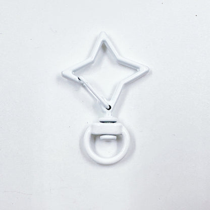 Zinc Alloy Colorful Four Pointed Star Swivel Buckle Keychain Clasps 20pcs 8