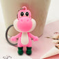 PVC Dinosaur Keychain Cartoon Soft Rubber Cute Toy Charm 7