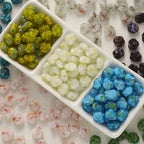 Lampwork Glass Beads Rose 12mm Gradient Color Handmade 10pcs