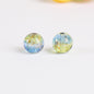 Lampwork Glass Beads Round 12mm Double Color Luminous Foil 5pcs 8
