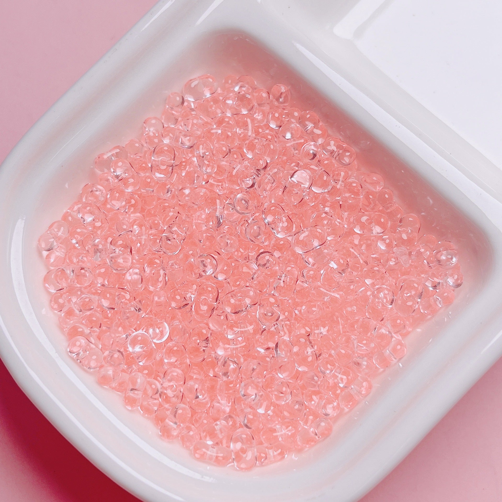 Clear Peanut Shaped Acrylic Beads 4x6.5mm Candy Series 200pcs 5
