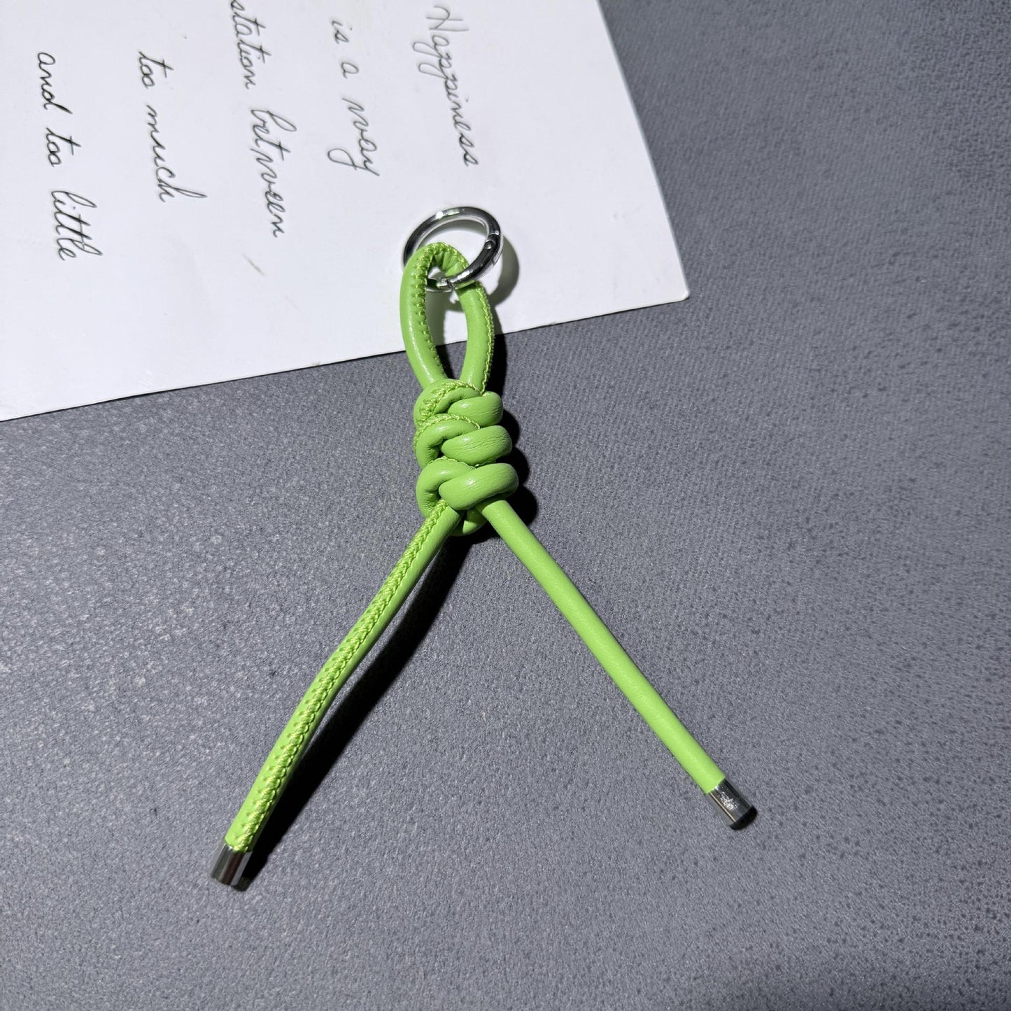 Braided PU Leather Keychain Knot Design Colorful 15cm 3pcs 18