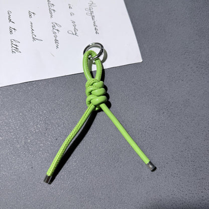 Braided PU Leather Keychain Knot Design Colorful 15cm 3pcs 18