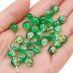 Crackle Round Glass Beads 10mm Assorted Colors 40pcs 18